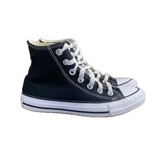 Converse-Chuck Taylor All Star-High Top Sneakers-Black Canvas-Unisex-Youth-3M-5W